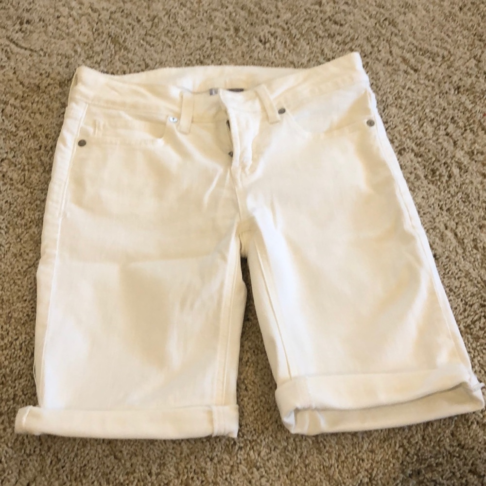 JCP white denim Bermuda shorts